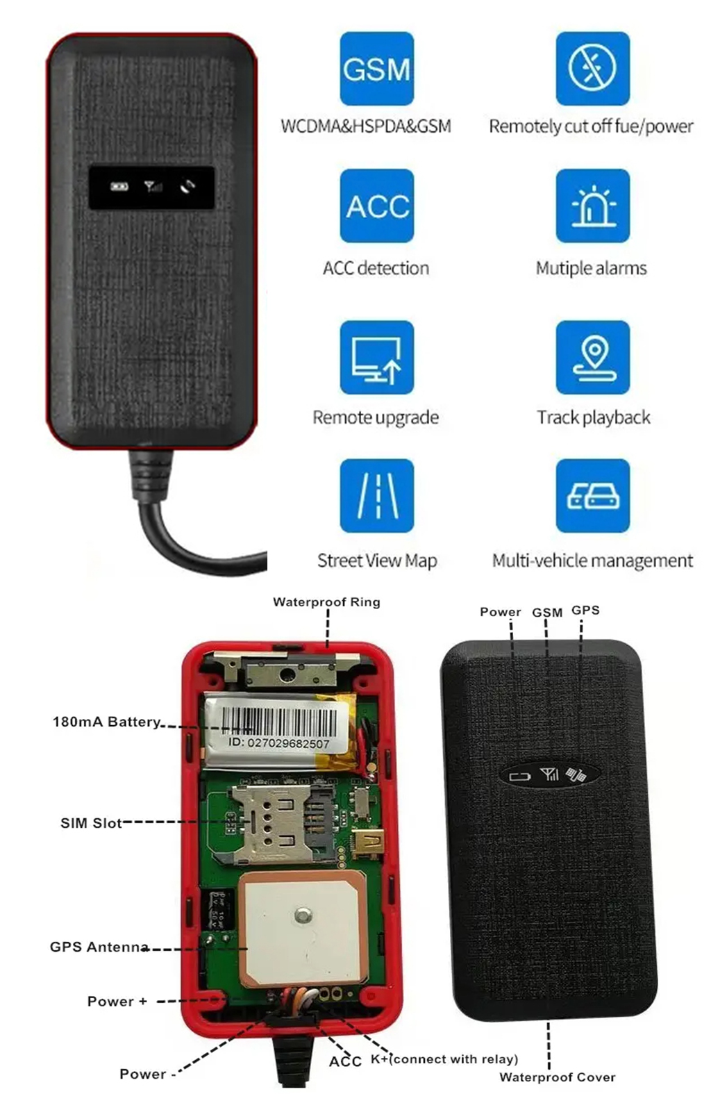 JW-V06 Joswell 2G 3G 4G 5G GPS tracker tracking device trackie for vehicles car truck van lorry asset pet personal